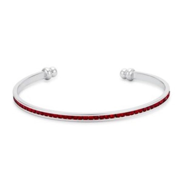 Ruby Red Cubic Zirconia Cuff