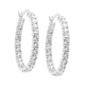Eternity CZ Hoop Earrings