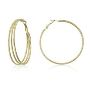 Triple Hoop Earrings (Gold)