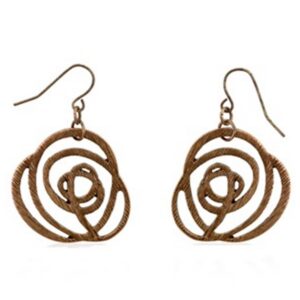 Bronze Textured Filigree Earrings