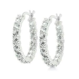 Sterling Silver Eternity Earrings