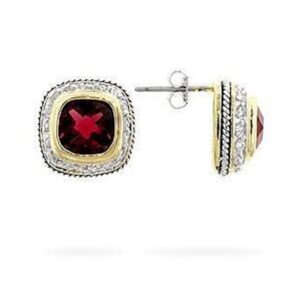 Royal Stud Earrings (Ruby)
