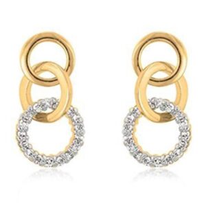 3 Mini Hooplet Gold Earrings