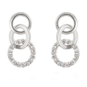 3 Mini Hooplet Silver Earrings