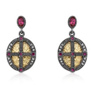 Tutone Fuchsia Earrings