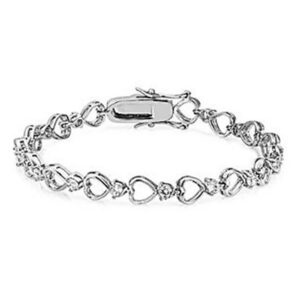 Linked Hearts Tennis Bracelet