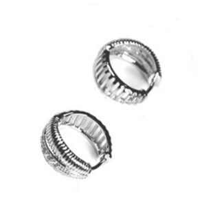 Silver Huggie Earrings W/CZ