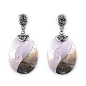 Silver Mother Of Pearl Earrings
