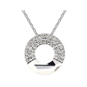 Crystal Open Disc Necklace