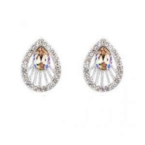 Pear Shape Crystal Earrings