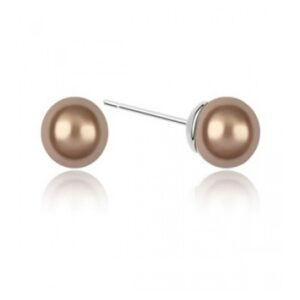Pearl Stud Earrings (Bronze)