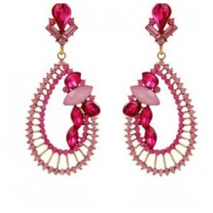 Pink Teardrop Earrings
