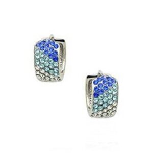 Blue Huggie Earrings