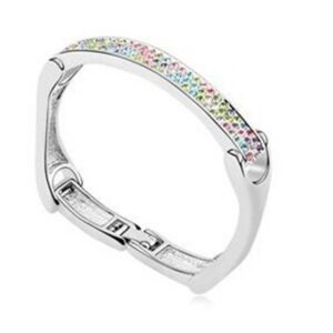 Multi-Colored Silver Bracelet