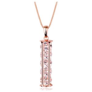 Mini Hourglass Beaded Necklace (Rose Gold)