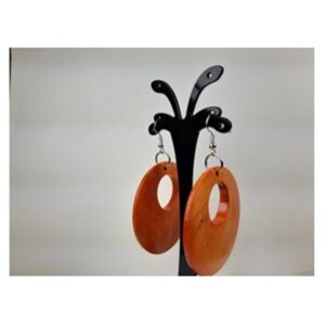 Wooden Hoop Earrings (Mimosa)