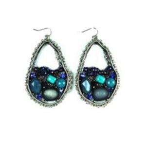 Blue Cluster Bead Earrings